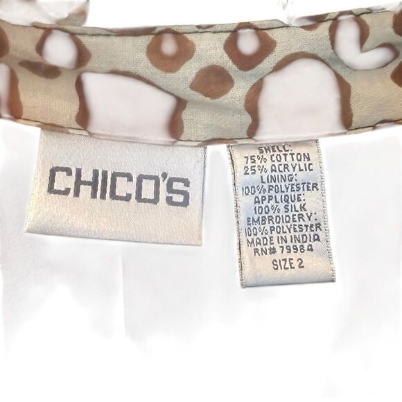 Chico’s multi pattern button down shacket - Picture 4 of 7